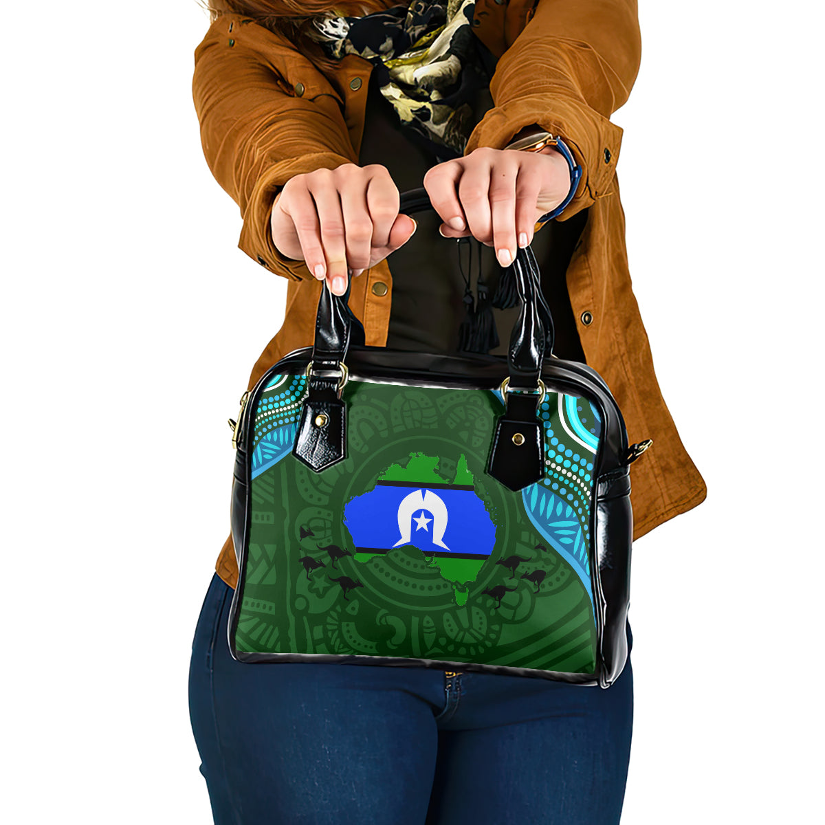 Torest Trait Islands Mix Aboriginal Pattern Shoulder Handbag