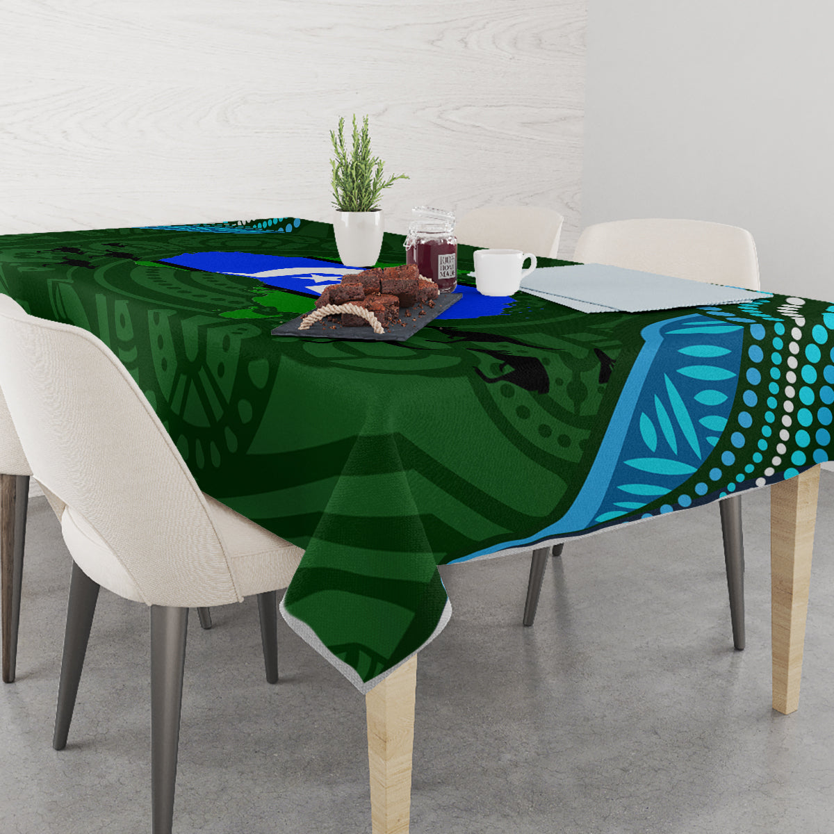 Torest Trait Islands Mix Aboriginal Pattern Tablecloth - Wonder Print Shop