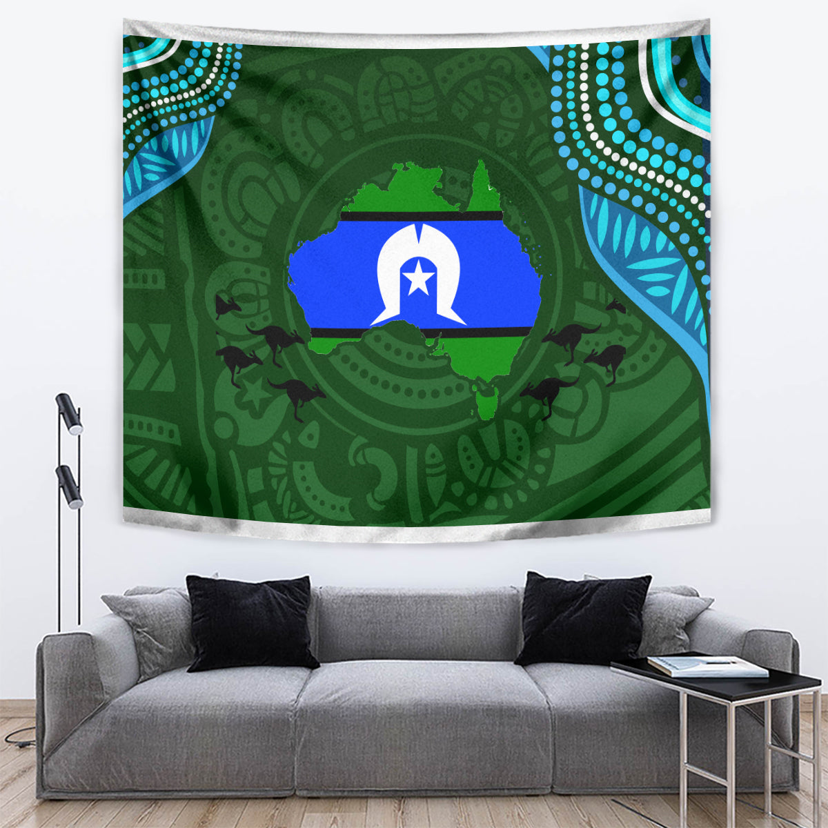 Torest Trait Islands Mix Aboriginal Pattern Tapestry - Wonder Print Shop