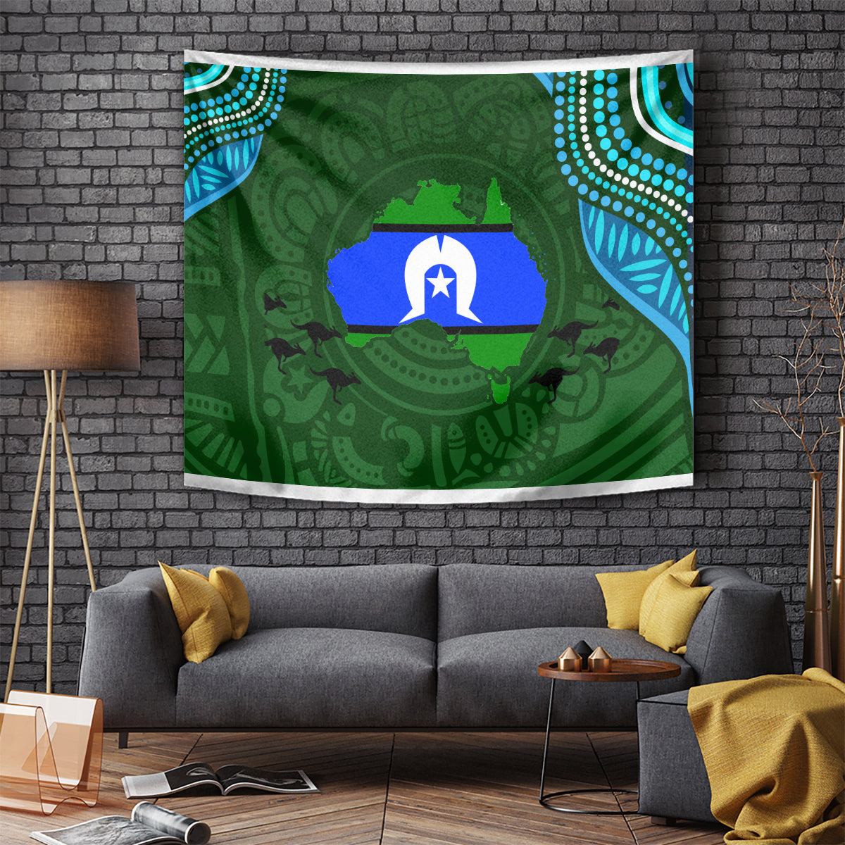 Torest Trait Islands Mix Aboriginal Pattern Tapestry - Wonder Print Shop