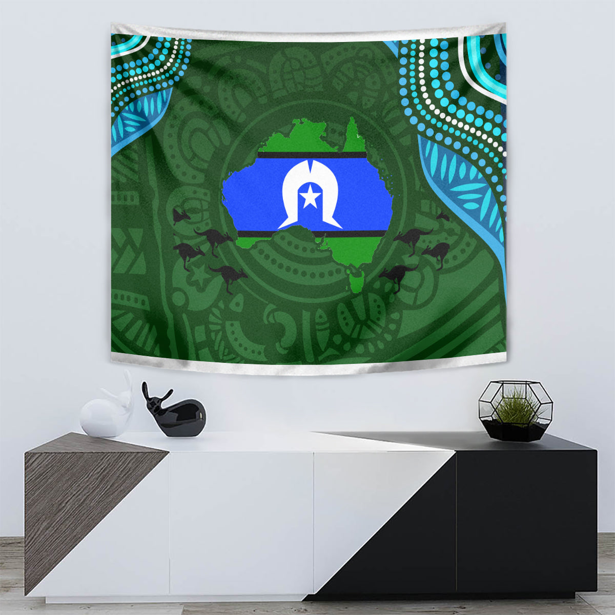 Torest Trait Islands Mix Aboriginal Pattern Tapestry - Wonder Print Shop