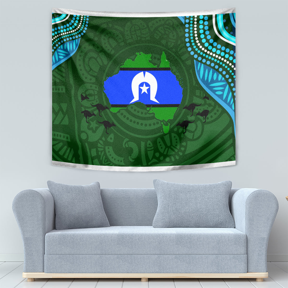 Torest Trait Islands Mix Aboriginal Pattern Tapestry - Wonder Print Shop