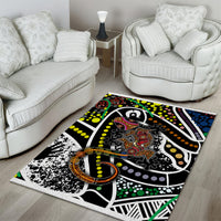 Aboriginal Lizzard Pattern Dot Art Area Rug - Wonder Print Shop