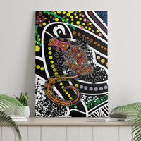 Aboriginal Lizzard Pattern Dot Art Canvas Wall Art - Wonder Print Shop