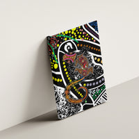 Aboriginal Lizzard Pattern Dot Art Canvas Wall Art - Wonder Print Shop