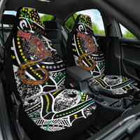 Aboriginal Lizzard Pattern Dot Art Car Seat Cover - Wonder Print Shop