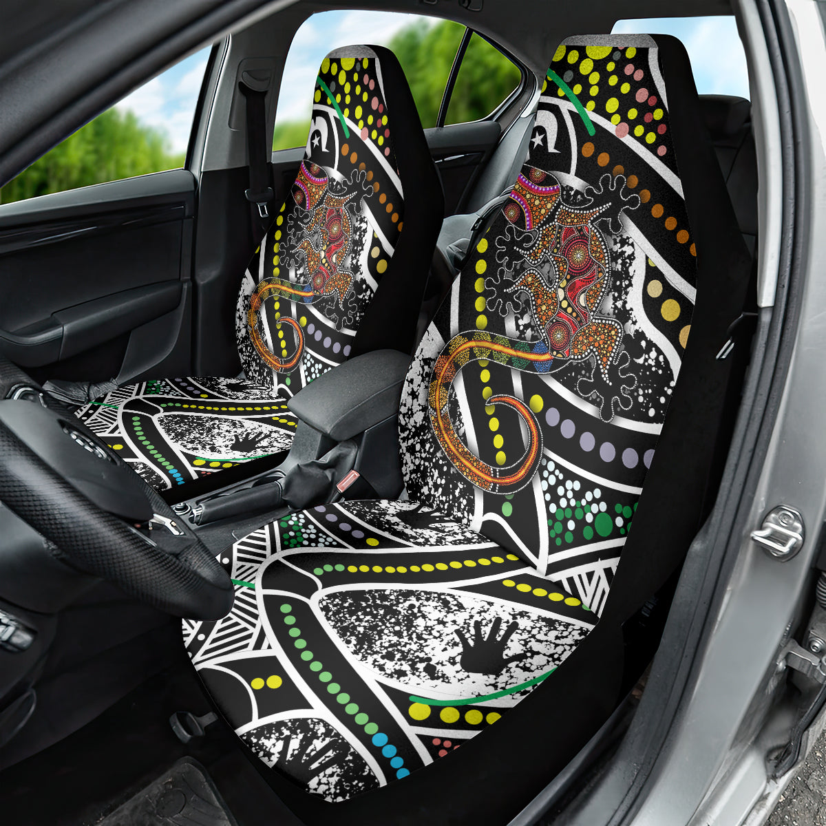 Aboriginal Lizzard Pattern Dot Art Car Seat Cover - Wonder Print Shop