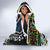 Aboriginal Lizzard Pattern Dot Art Hooded Blanket
