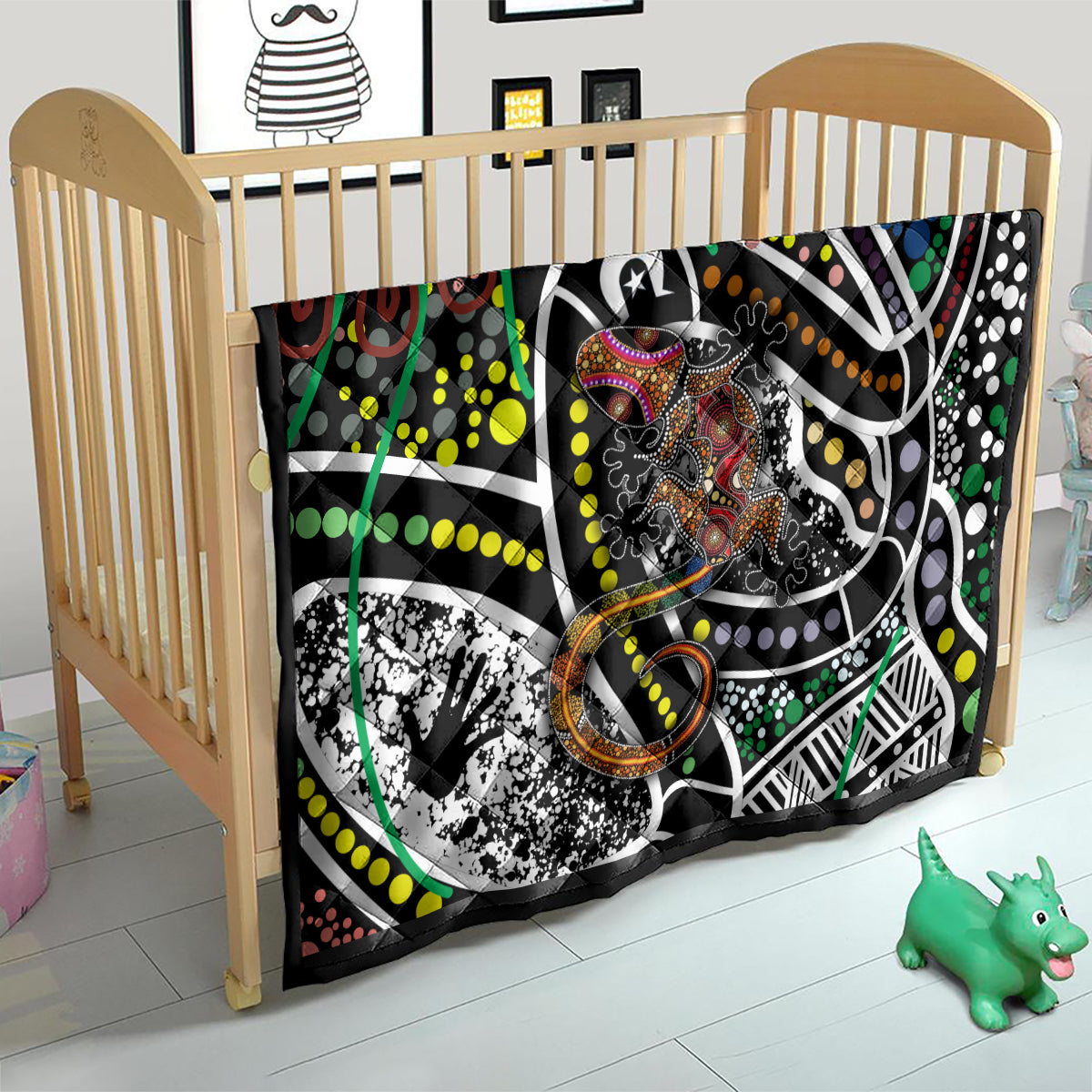 Aboriginal Lizzard Pattern Dot Art Quilt - Wonder Print Shop