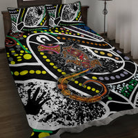 Aboriginal Lizzard Pattern Dot Art Quilt Bed Set - Wonder Print Shop