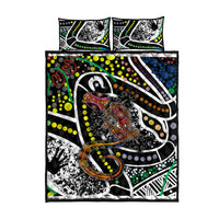Aboriginal Lizzard Pattern Dot Art Quilt Bed Set - Wonder Print Shop