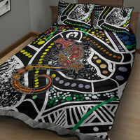 Aboriginal Lizzard Pattern Dot Art Quilt Bed Set - Wonder Print Shop