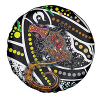 Aboriginal Lizzard Pattern Dot Art Spare Tire Cover - Wonder Print Shop