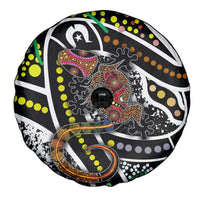 Aboriginal Lizzard Pattern Dot Art Spare Tire Cover - Wonder Print Shop