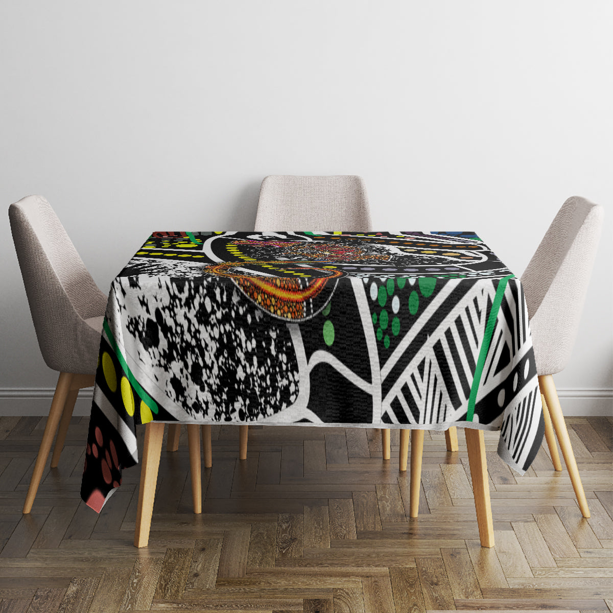 Aboriginal Lizzard Pattern Dot Art Tablecloth - Wonder Print Shop