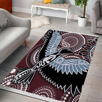 Aboriginal Pattern Bird Area Rug - Wonder Print Shop