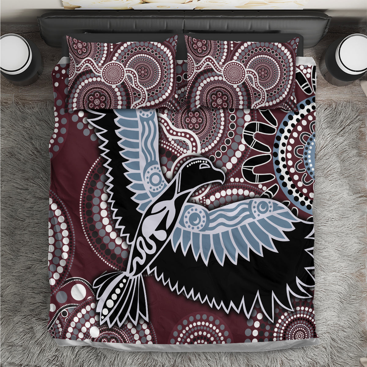 Aboriginal Pattern Bird Bedding Set