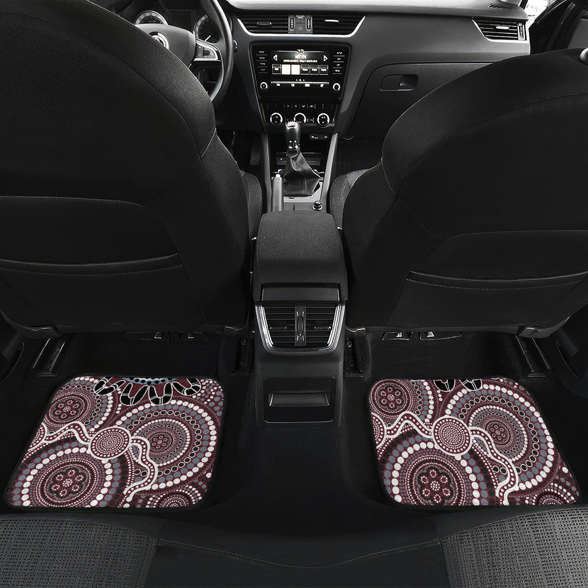 Aboriginal Pattern Bird Car Mats - Wonder Print Shop
