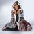 Aboriginal Pattern Bird Hooded Blanket
