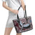 Aboriginal Pattern Bird Leather Tote Bag - Wonder Print Shop