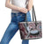 Aboriginal Pattern Bird Leather Tote Bag - Wonder Print Shop