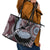 Aboriginal Pattern Bird Leather Tote Bag - Wonder Print Shop