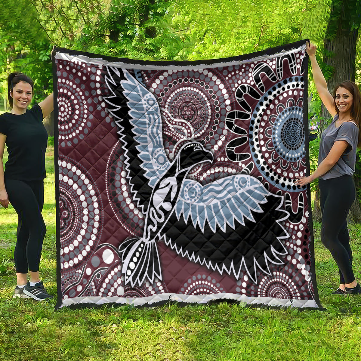 Aboriginal Pattern Bird Quilt - Wonder Print Shop