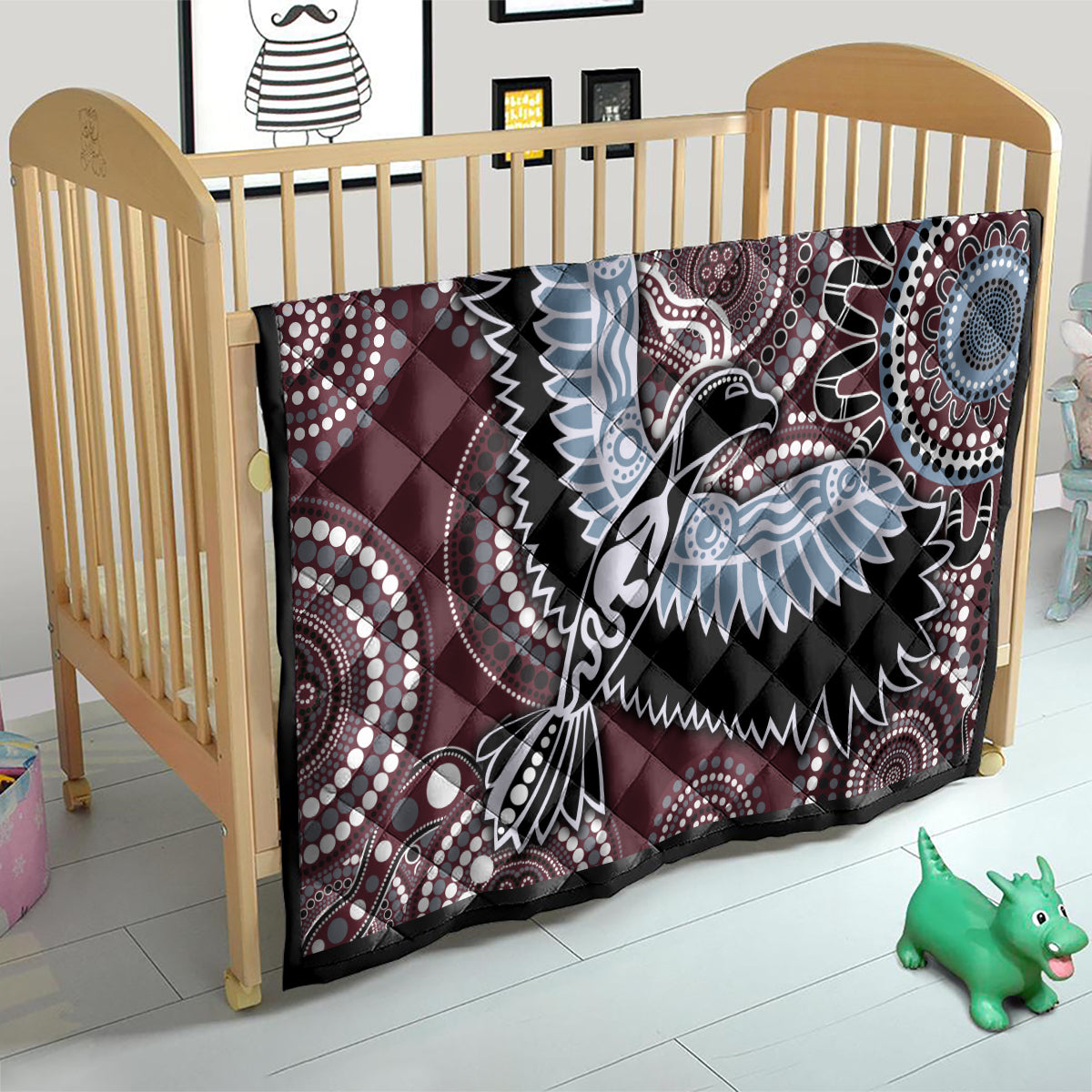 Aboriginal Pattern Bird Quilt - Wonder Print Shop