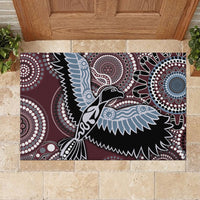 Aboriginal Pattern Bird Rubber Doormat - Wonder Print Shop