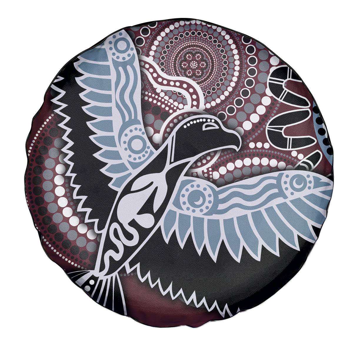 Aboriginal Pattern Bird Spare Tire Cover - Wonder Print Shop