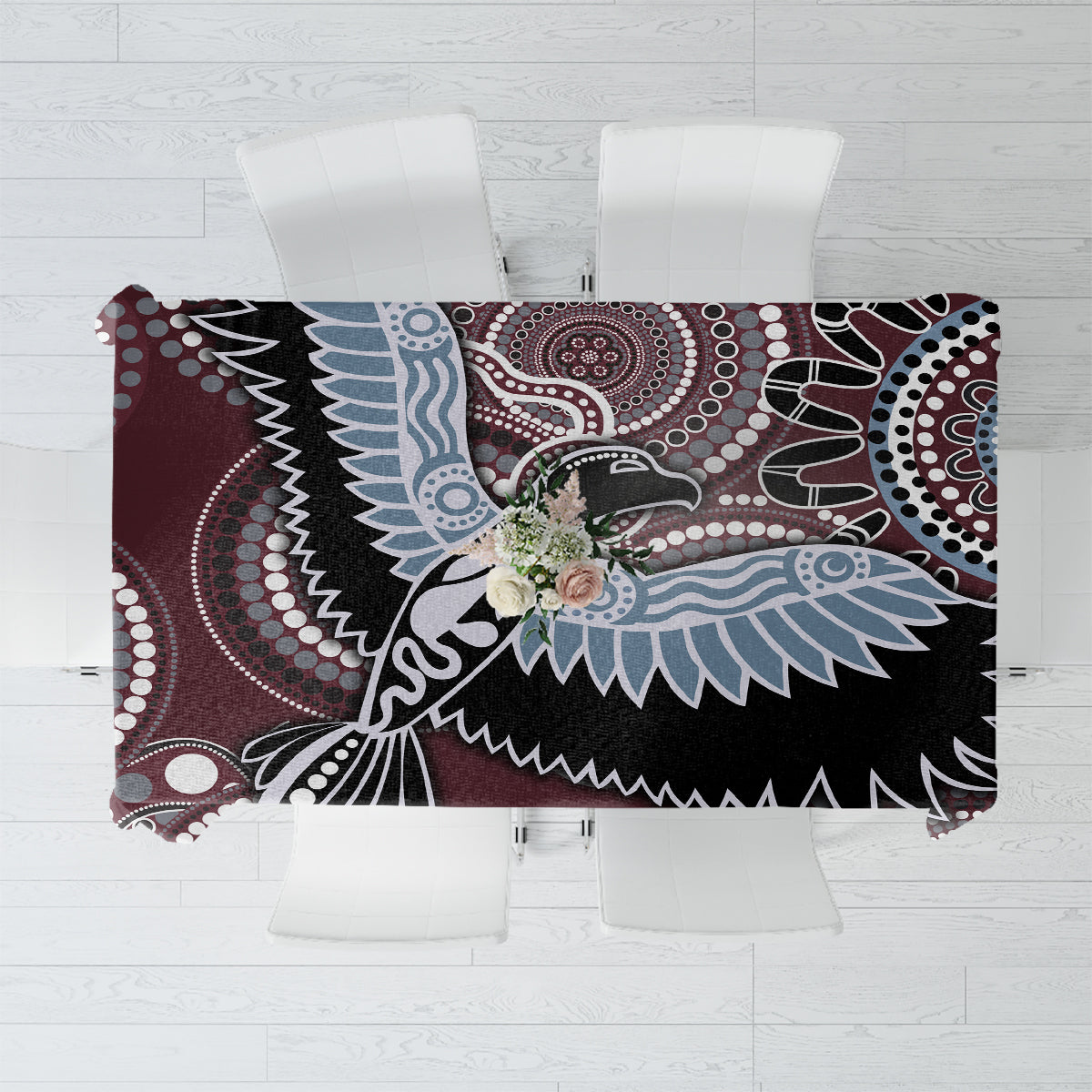 Aboriginal Pattern Bird Tablecloth - Wonder Print Shop