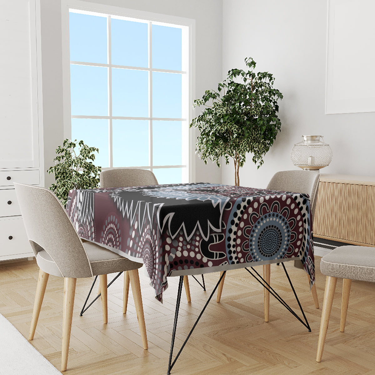 Aboriginal Pattern Bird Tablecloth - Wonder Print Shop