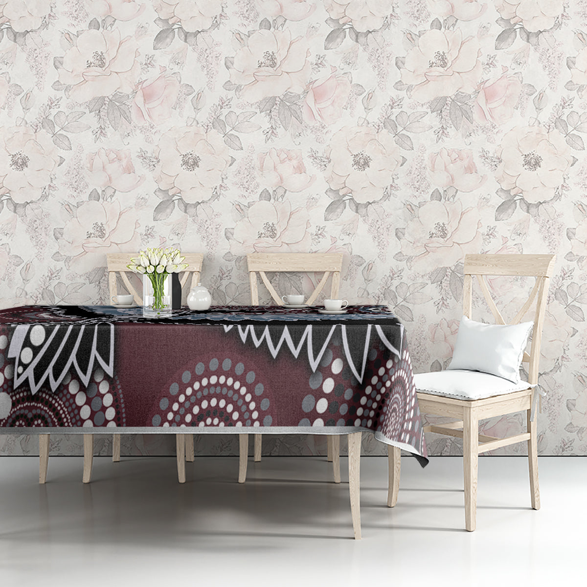 Aboriginal Pattern Bird Tablecloth - Wonder Print Shop