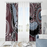 Aboriginal Pattern Bird Window Curtain - Wonder Print Shop
