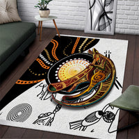 Aboriginal Kangaroo Pattern Dot Art Area Rug - Wonder Print Shop