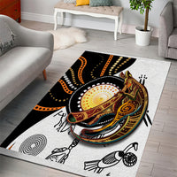 Aboriginal Kangaroo Pattern Dot Art Area Rug - Wonder Print Shop