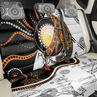 Aboriginal Kangaroo Pattern Dot Art Back Car Seat Cover - Wonder Print Shop