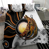 Aboriginal Kangaroo Pattern Dot Art Bedding Set - Wonder Print Shop