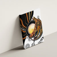 Aboriginal Kangaroo Pattern Dot Art Canvas Wall Art - Wonder Print Shop