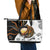 Aboriginal Kangaroo Pattern Dot Art Leather Tote Bag - Wonder Print Shop