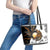 Aboriginal Kangaroo Pattern Dot Art Leather Tote Bag - Wonder Print Shop