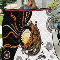Aboriginal Kangaroo Pattern Dot Art Quilt - Wonder Print Shop