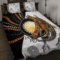 Aboriginal Kangaroo Pattern Dot Art Quilt Bed Set - Wonder Print Shop