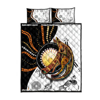 Aboriginal Kangaroo Pattern Dot Art Quilt Bed Set - Wonder Print Shop