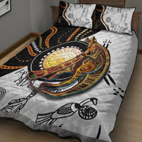 Aboriginal Kangaroo Pattern Dot Art Quilt Bed Set - Wonder Print Shop