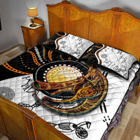 Aboriginal Kangaroo Pattern Dot Art Quilt Bed Set - Wonder Print Shop