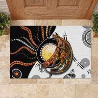 Aboriginal Kangaroo Pattern Dot Art Rubber Doormat - Wonder Print Shop