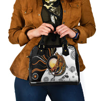 Aboriginal Kangaroo Pattern Dot Art Shoulder Handbag