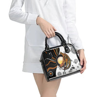 Aboriginal Kangaroo Pattern Dot Art Shoulder Handbag