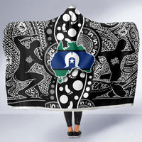Torest Trait Islands Map Mix Aboriginal Pattern Hooded Blanket